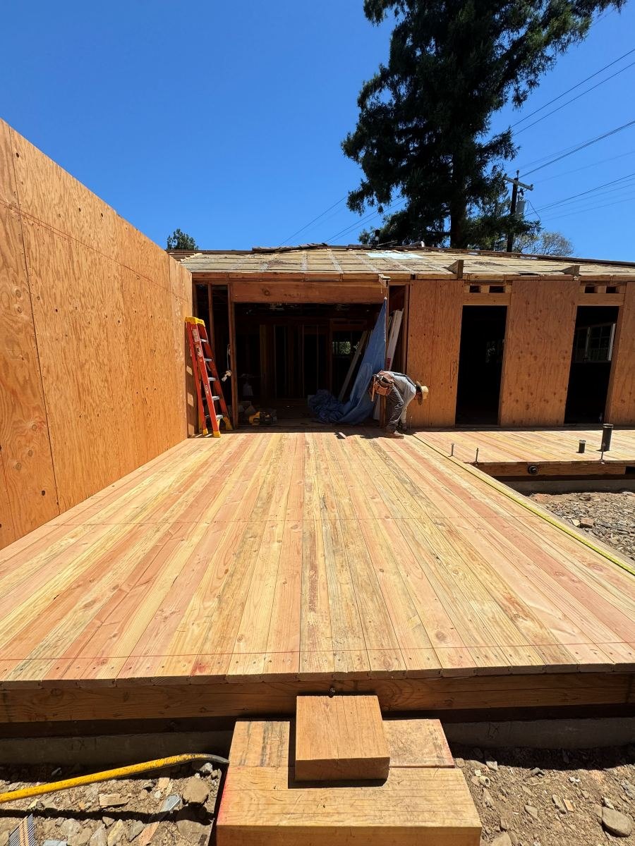 New subfloor for a home addition